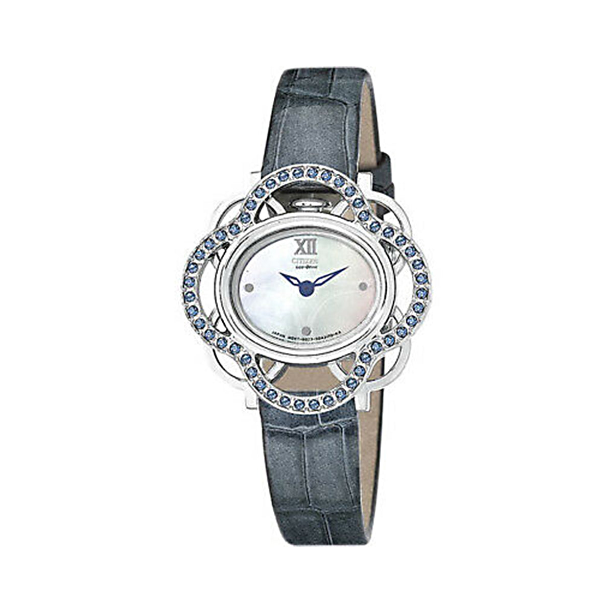 Citizen EcoDrive Lobella Crystal Flower Watch Sterling Silver Purple Face 550371 Fresh by color, timeless by design. #Citizen ?:FE6170-88L main image 3