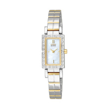 Load image into Gallery viewer, Citizen Women&#39;s EG2584-57D Eco-Drive Silhouette Diamond Accented Two-Tone Dress Watch
