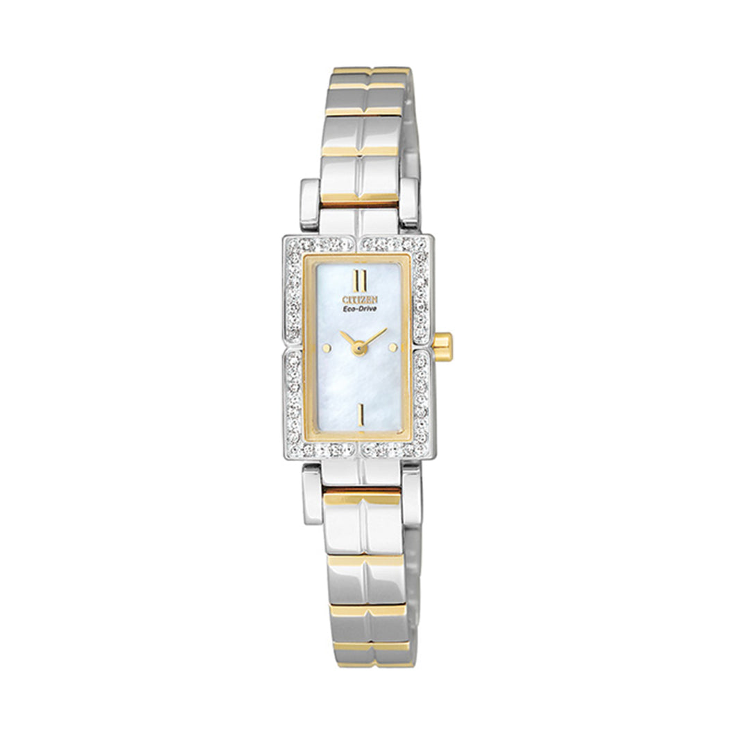 Citizen Women's EG2584-57D Eco-Drive Silhouette Diamond Accented Two-Tone Dress Watch