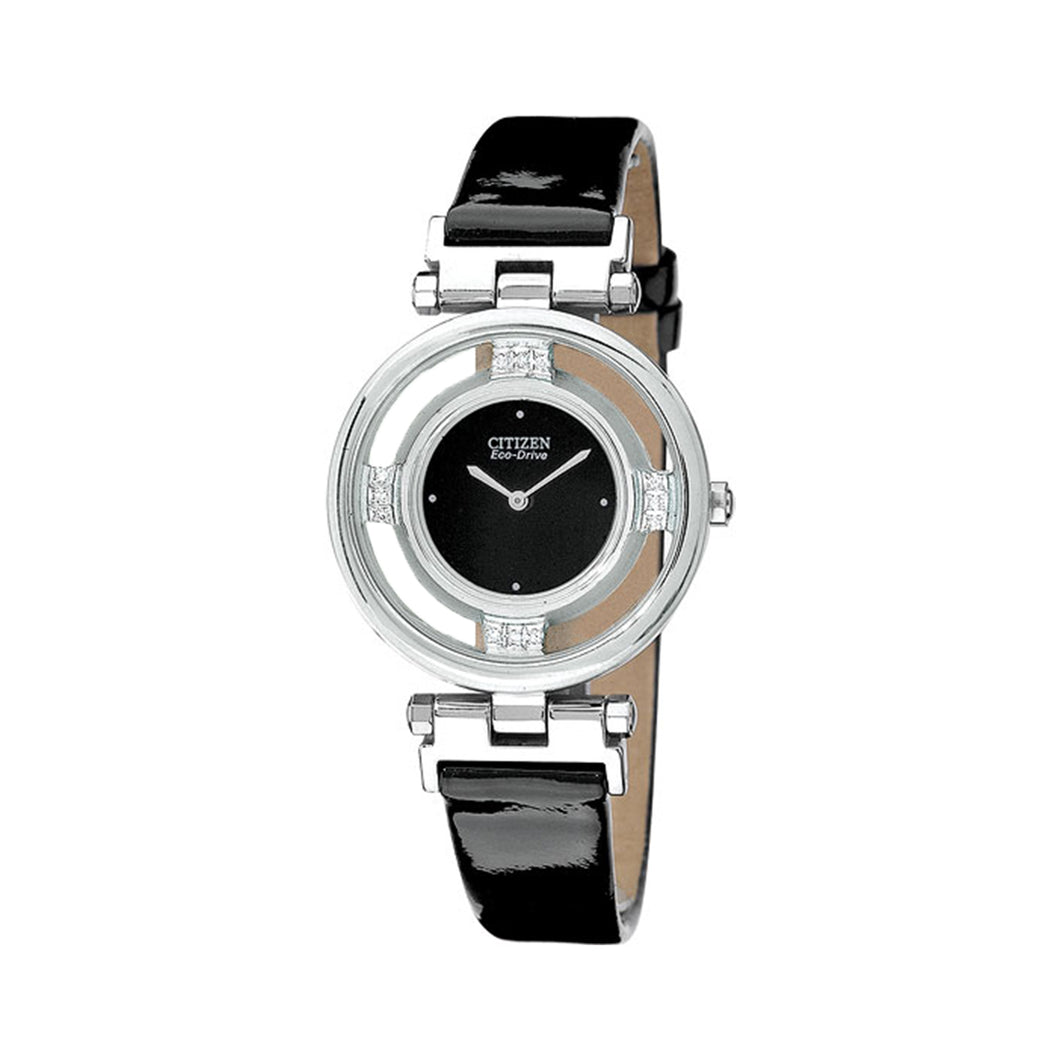 Citizen Women's EG3100-09E Stiletto Diamond Leather Watch