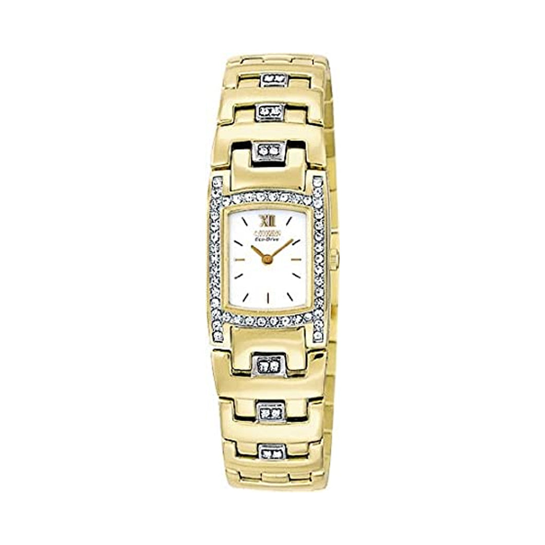 Citizen Women's EW8142-59A Eco-Drive Silhouette Swarovski Crystal Gold-Tone Watch
