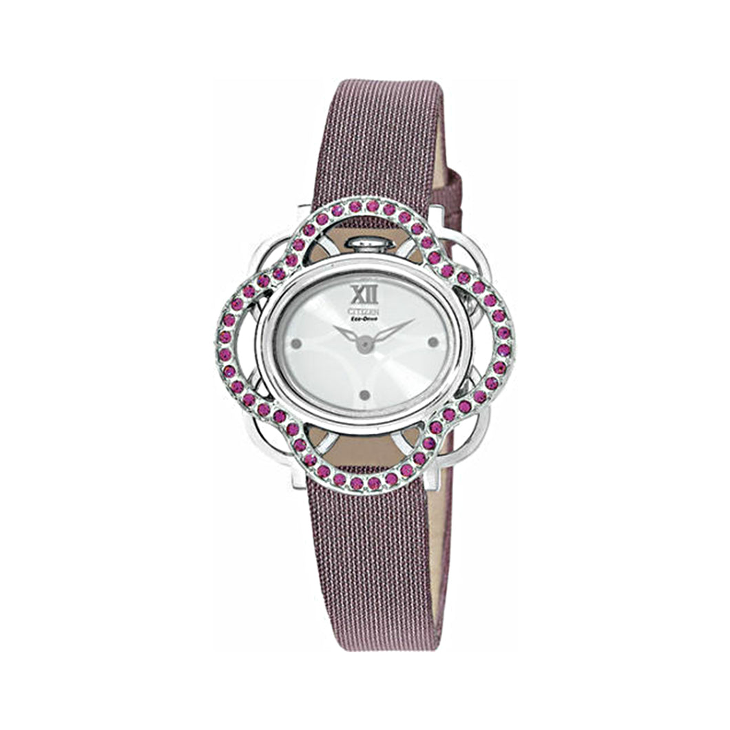 Citizen Women's EW8971-03A Eco-Drive Lobela Flower Pink Crystal Stainless Steel Watch