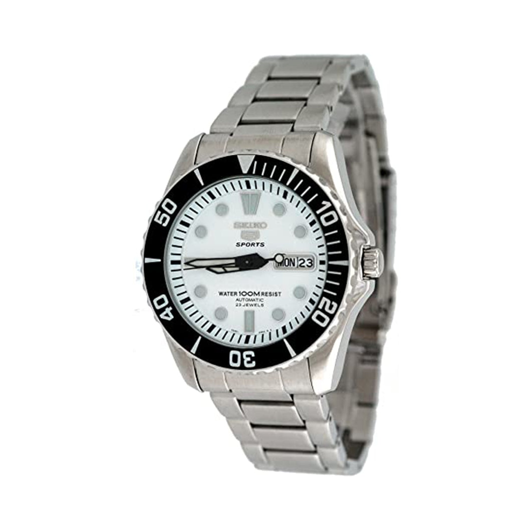 Seiko Men's SNZF11K1 Sports White Dial Self Winding Automatic Watch