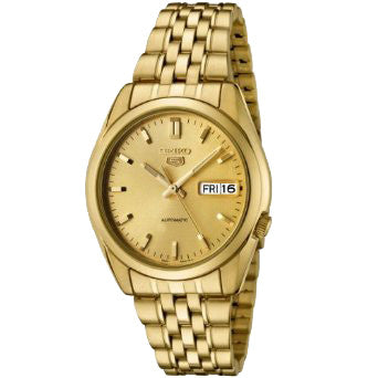 Seiko Men s SNK128K Gold Tone Automatic Champagne Dial Watch Caroline Fisher Jewelry